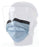 FluidGard 160 - Surgical Mask with Eye Shield Anti-fog Foam Pleated Tie Closure One Size Fits Most Blue Diamond NonSterile ASTM Level 3 Adult - 15331