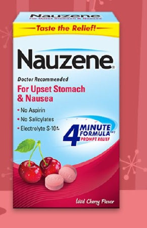 Alva Amco Pharma Nauzene Nausea Relief 230 mg Strength Chewable Tablet 42 per Bottle - 52389014242