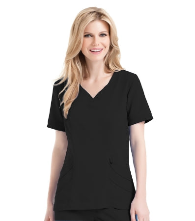 Urbane Ultimate - Scrub Shirt Large Black 2 Pockets Female - 9550BKAHL