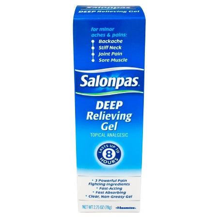 Emerson Healthcare Salonpas Topical Pain Relief 3.1% - 10% - 15% Strength Camphor / Menthol / Methyl Salicylate Topical Gel 2.75 oz. - 34658190002
