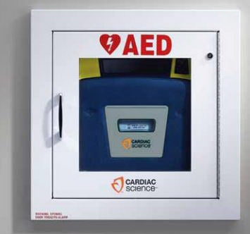 Cardiac Science AED Cabinet Wall Mount Stainless Steel with Plastic Front Two-Keyed - 50-00400-30