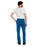Landau Uniforms - Scrub Pants Cargo Medium Royal Blue Male - 2034BEFSMED