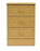 Graham-Field Batavia Collection Dresser Solar Oak 17-1/4 X 30-1/2 X 34 Inch 4 Drawers - A37-56