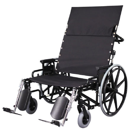 Gendron Reclining Wheelchair Desk Length Arm Removable Arm Style Mag Wheel Black 24 Inch Seat Width - 6424-18-61-78-36-8