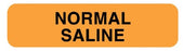 United Ad Label Pre-Printed Label Anesthesia Label Normal Saline Fluorescent Orange 5/16 X 1-1/4 Inch - ULAM141