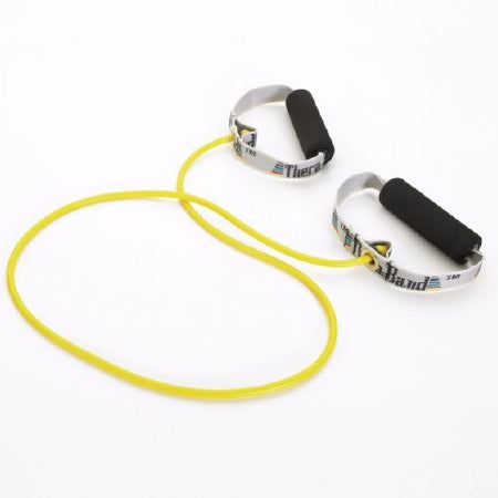 TheraBand - Exercise Resistance Tubing with Handles Yellow 48 Inch Length Light Resistance - 081707470