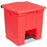 Rubbermaid - Trash Can 8 gal. Square Red Plastic Step On - H-4753R