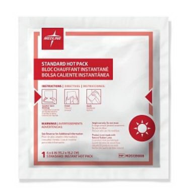 Medline - Instant Hot Pack Medium Plastic / Sodium Acetate Disposable - MDS139008