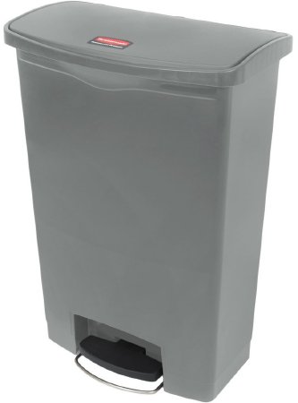 Rubbermaid Streamline - Trash Can 24 gal. Rectangular Gray Plastic Step On - 1883606