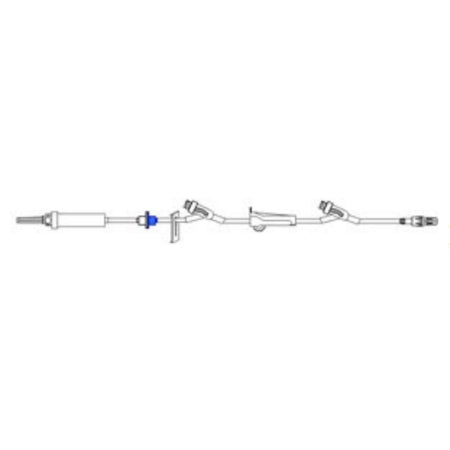 MaxGuard - Primary IV Administration Set 15 Drops / mL Drip Rate 110 Inch Tubing 2 Ports - MX9968