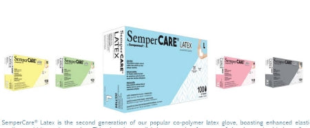 Sempermed USA SemperCare Latex Exam Glove X-Large NonSterile Latex Standard Cuff Length Micro-Textured Ivory Not Chemo Approved - SCLT105