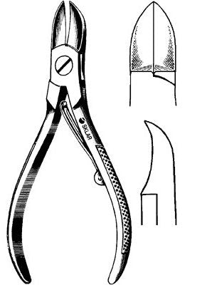 Merit - Nail Nipper Straight Concave Jaw 4-1/2 Inch Length Stainless Steel - 96-2667