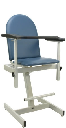 Winco Blood Drawing Chair Flip-Up Padded Arm Burgundy - 2578-14-PR-RT