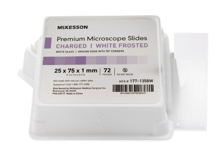 McKesson McKesson Microscope Slide 25 X 75 X 1 mm Frosted - 177-1380-50W