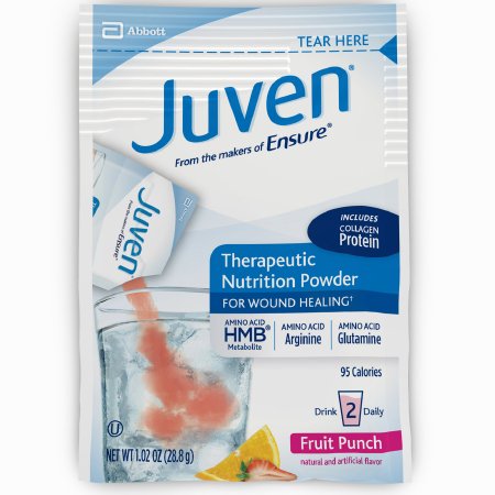 Abbott Nutrition Juven Arginine / Glutamine Supplement Fruit Punch Flavor 0.9 oz. Individual Packet Powder - 66680