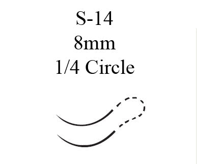 J & J Healthcare Systems Coated Vicryl Suture with Needle Absorbable Coated Undyed Suture Braided Polyglactin 910 Size 6-0 18 Inch Suture Double-Armed 8 mm Length 1/4 Circle Spatula Needle - J670G
