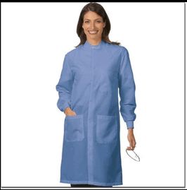 Fashion Seal Uniforms Lab Coat Ceil Blue 3X-Large Long Sleeves Knee Length - 6404-3XL