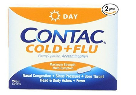 Contac - Cold and Sinus Relief 500 mg - 5 mg Strength Tablet 24 per Box - 46017002124
