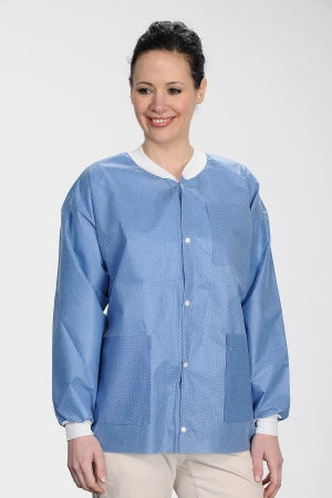 Valumax International Lab Jacket Valumax Extra-Safe True Blue 2X-Large Hip Length Limited Reuse - 3630TB2XL