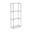 Uline Wire Shelving Unit 4 Shelves Adjustable Chrome-Plated Carbon Steel - H-2941-72