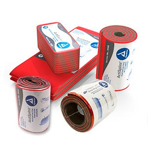 Dynarex ActiSplint Rolled Splint 4-1/4 X 36 Inch Polyethylene/Foam Red, Gray - 3528