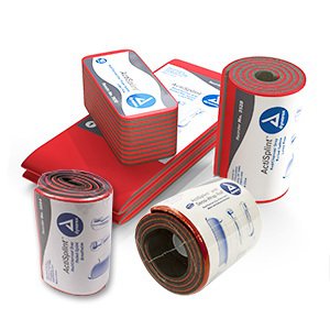 ActiSplint - General Purpose Splint Rolled Splint Foam / Polyethylene Gray / Red 4-1/4 X 36 Inch - 3528