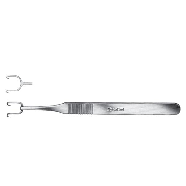 Miltex-Integra Hook Cottle Meister-Hand 5-1/2" 12Mm Sharp/Wide Double Prongs Stainless Steel Ea - MH21-144