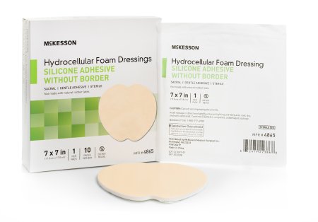 McKesson McKesson Silicone Foam Dressing 7 X 7 Inch Sacral Silicone Gel Adhesive without Border Sterile - 4865