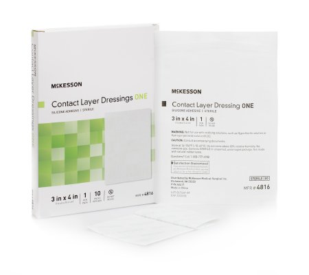 McKesson McKesson Wound Contact Layer Dressing Silicone 3 X 4 Inch - 4816