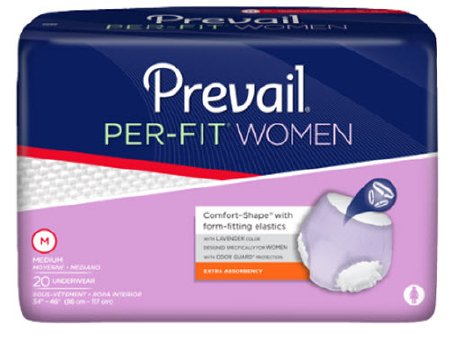 First Quality Prevail Per-Fit Women Adult Absorbent Underwear Pull On Large Disposable Moderate Absorbency - PFW-513