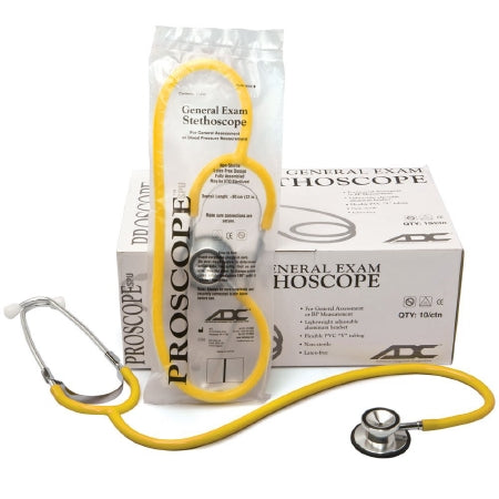 Proscope 670 - Classic Stethoscope Yellow 1-Tube 22 Inch Tube Double-Sided Chestpiece - 670YH