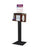 Bowman Manufacturing Signature Series Hygiene Dispensing Station Cherry/Black/Clear ABS Plastic / Powder-Coated Steel / PETG Plastic Floor Stand - BD111-0033