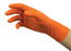 Microflex Medical Blaze Exam Glove Large NonSterile Nitrile Standard Cuff Length Textured Fingertips Orange Not Chemo Approved - N483