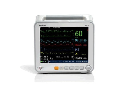 Mindray USA CPM 12 Patient Monitor 3 or 5-Lead ECG, Masimo SET SpO2, NIBP, Respiration, Temperature, Integrated Recorder, Arrhythmia Analysis with Atrial Fibrillation Detection and QT/QTc Monitoring 110 VAC/Battery - 121-001365-00