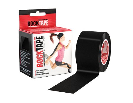 Rock Tape - Kinesiology Tape Water Resistant Cotton / Nylon 2 Inch X 35 Yard Black Logo NonSterile - 081678911