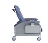Lumex Clinical Care 577RG - Recliner Chair Royal Blue Patriot Plus Fabric 4 Tente Swivel Casters, Left and Right Rear Top-locking Casters, Wheel Lock on Right Rear Casters - Graham-Field - FR577RGH454