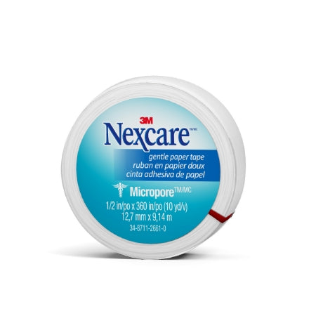 3M Nexcare Micropore Medical Tape Skin Friendly Paper 1/2 Inch X 10 Yard White NonSterile - 530-P1/2