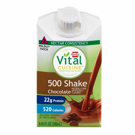 Hormel Food Sales Vital Cuisine 500 Chocolate Nutritional Shake Oral Supplement Chocolate Flavor 8.45 oz. Carton Ready to Use - 72502