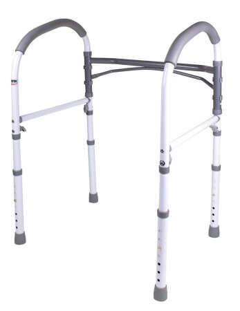 Carex - Bathroom Safety Rail White / Gray Aluminum - FGB36900 0000