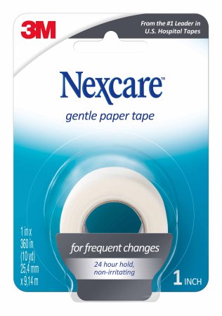 Nexcare Gentle - Medical Tape Skin Friendly Paper 1 Inch X 10 Yard White NonSterile - 781-1PK
