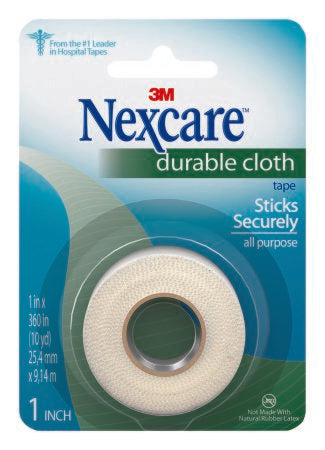 Nexcare Durable Cloth - Medical Tape Breathable Silk-Like Cloth 1 Inch X 10 Yard White NonSterile - 791-1PK