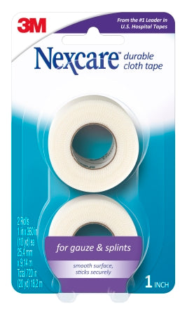 3M Nexcare Medical Tape Cloth 1 Inch X 10 Yard White - 791-2PK