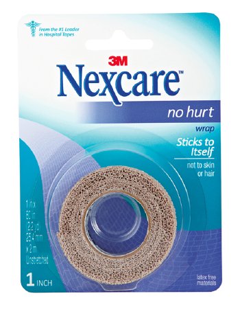 Nexcare No Hurt - Medical Tape Self-Adherent Hypoallergenic Material 1 X 80 Inch Tan NonSterile - NHT-1