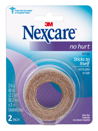 3M Nexcare No Hurt Medical Tape Self-Adherent 2 X 80 Inch Tan NonSterile - NHT-2