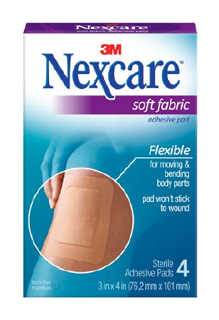3M Nexcare Adhesive Strip 3 X 4 Inch Fabric Rectangle Tan - SFP34