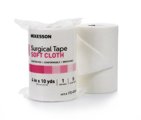 McKesson McKesson Medical Tape Cloth 4 Inch X 10 Yard White NonSterile - 172-49240