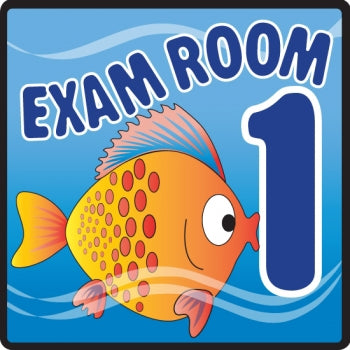 Clinton Industries Clinton Room Sign Exam Room 1 - EX 1