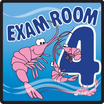 Clinton Industries Clinton Room Sign Exam Room 4 - EXO-4