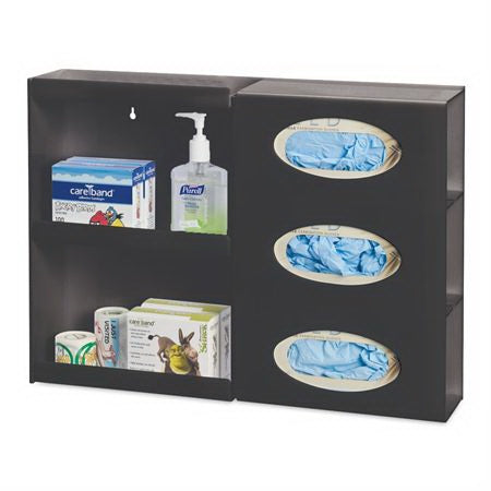 Market Lab Inc Glove Dispenser Dark Gray 4.5 X 16 X 22 Inch Acrylic - L14451-DY