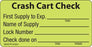 MedVision - Crash Cart Label 2-15/16 X 1-1/2 Inch Fluorescent Chartreuse - MV07FC6363